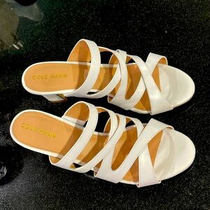 SOLD***Cole Haan soft white strappy heels!